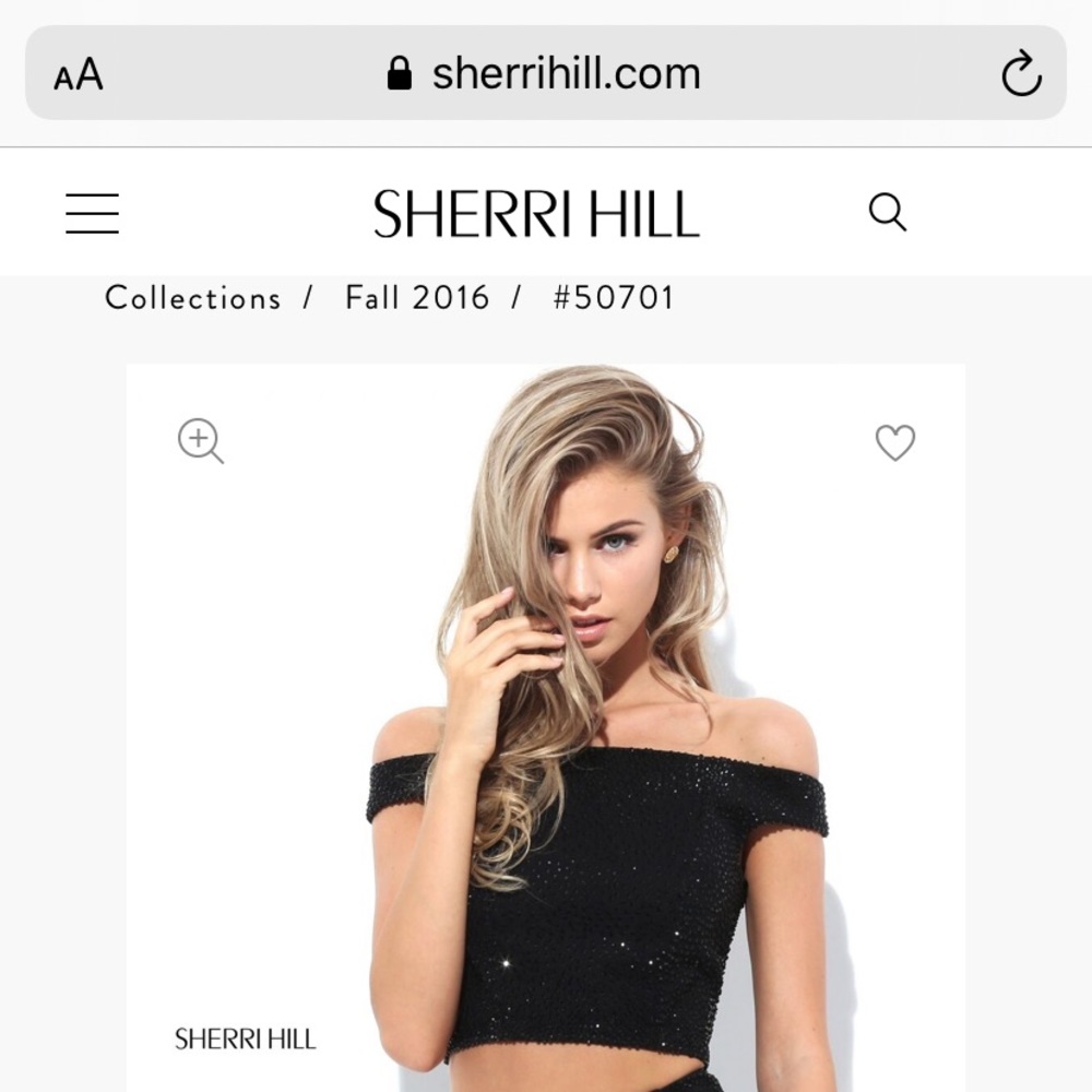#50701 Sherri Hill Black Dress Black Size 2 - Picture 6 of 15